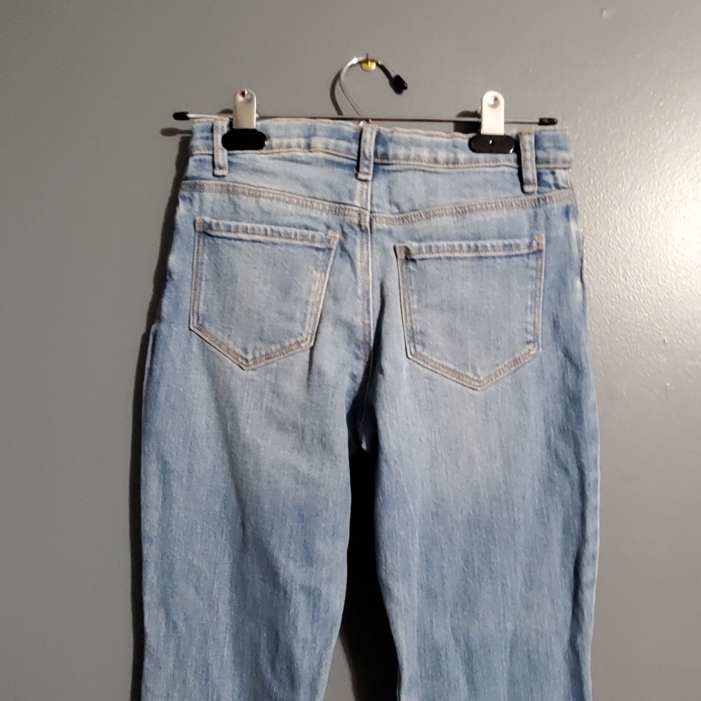 OshKosh B'gosh Blue Flare Girls Jeans High Adj Waist Light Wash Size 12 - Picture 6 of 8
